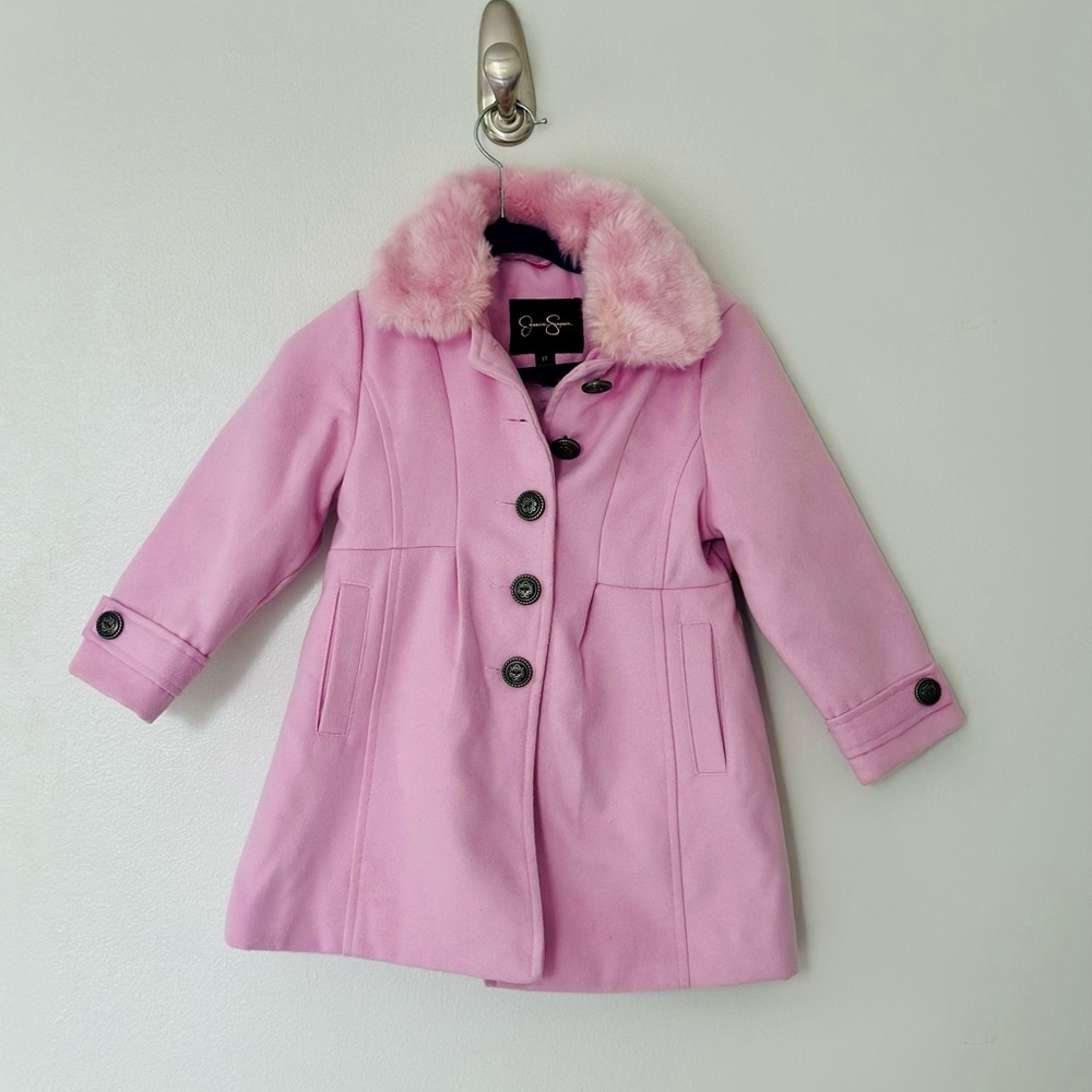 Girls Jessica Simpson Pink Pea Coat size 3t